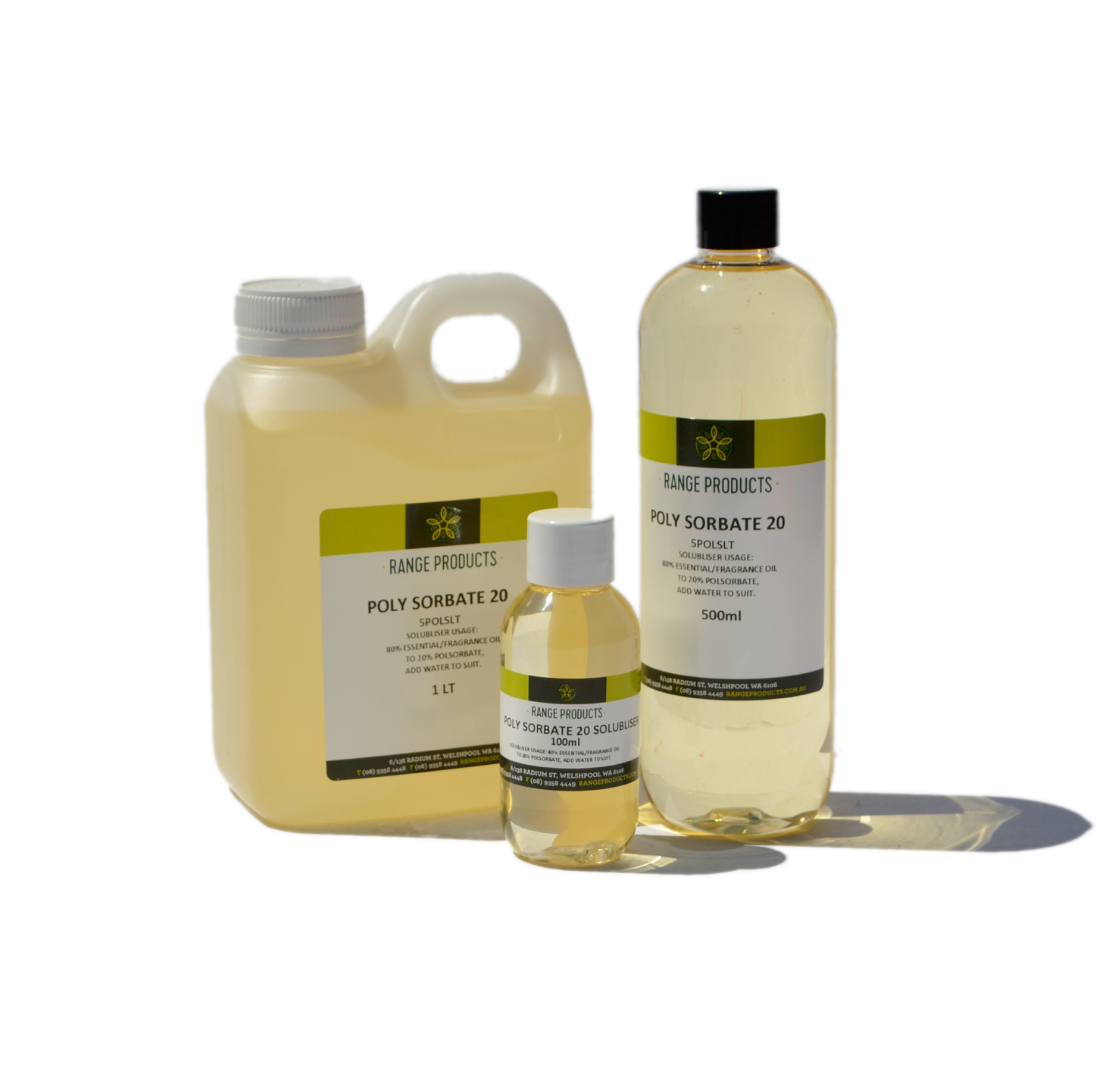 Polysorbate 20 Suppliers in Perth Range Products