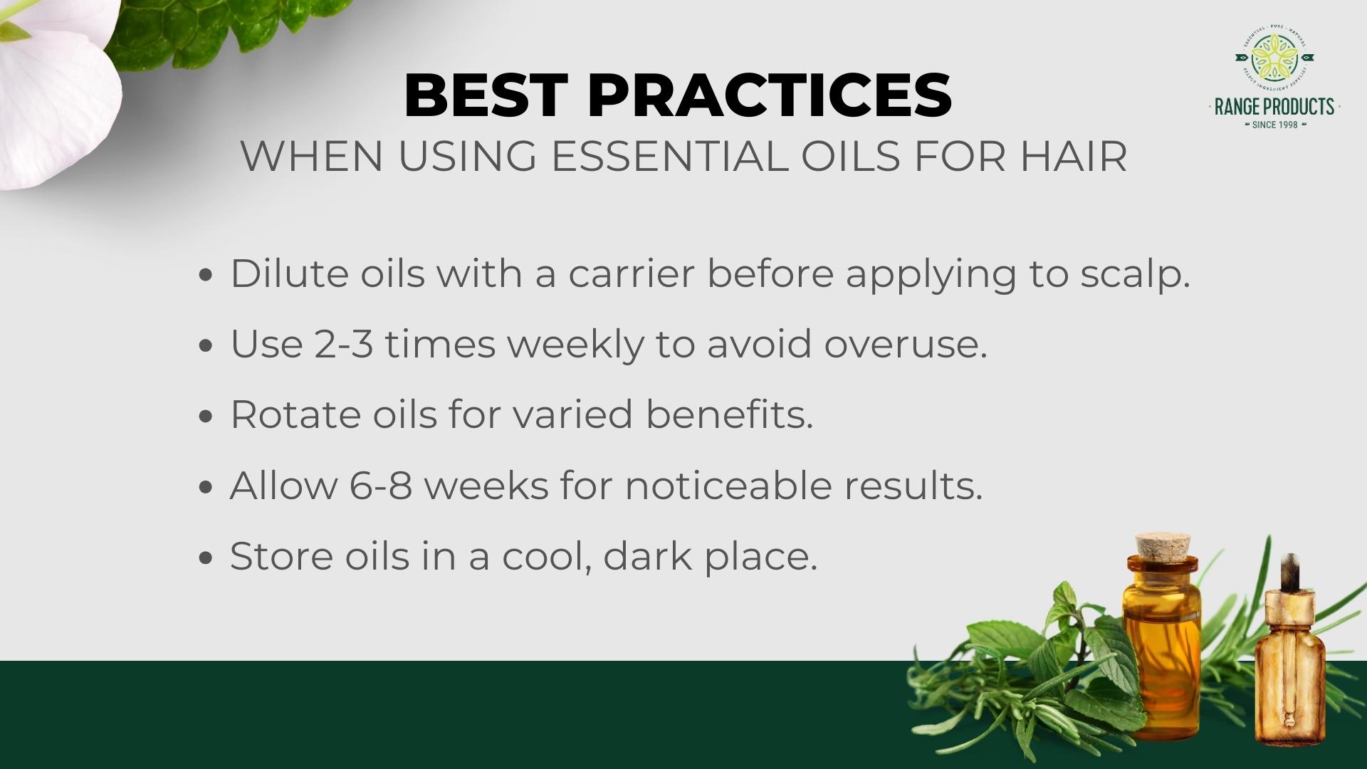 best practices when using essential oils for hair